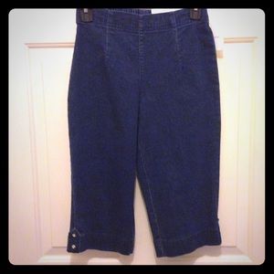 New Croft & Barrow 2 petite denim pullover capris